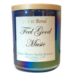 Feel Good Music 12 Oz Soy Candle with Custom Playlist for the Ultimate Vibe!