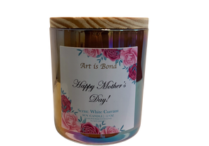 Happy Mother's Day 12 OZ White Currant Scented Soy Candle Candle