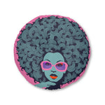 Curls GaloreTufted Floor Pillow, Round