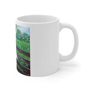 Art is Bond X Brielle Wallace: Girl in Carriage:  Mug 11oz