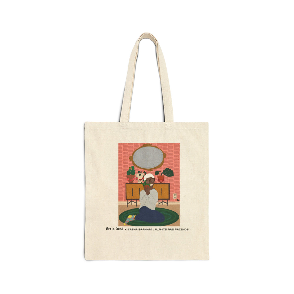 Art is Bond X Tasha Branham: Plants are friends Cotton Canvas Tote Bag