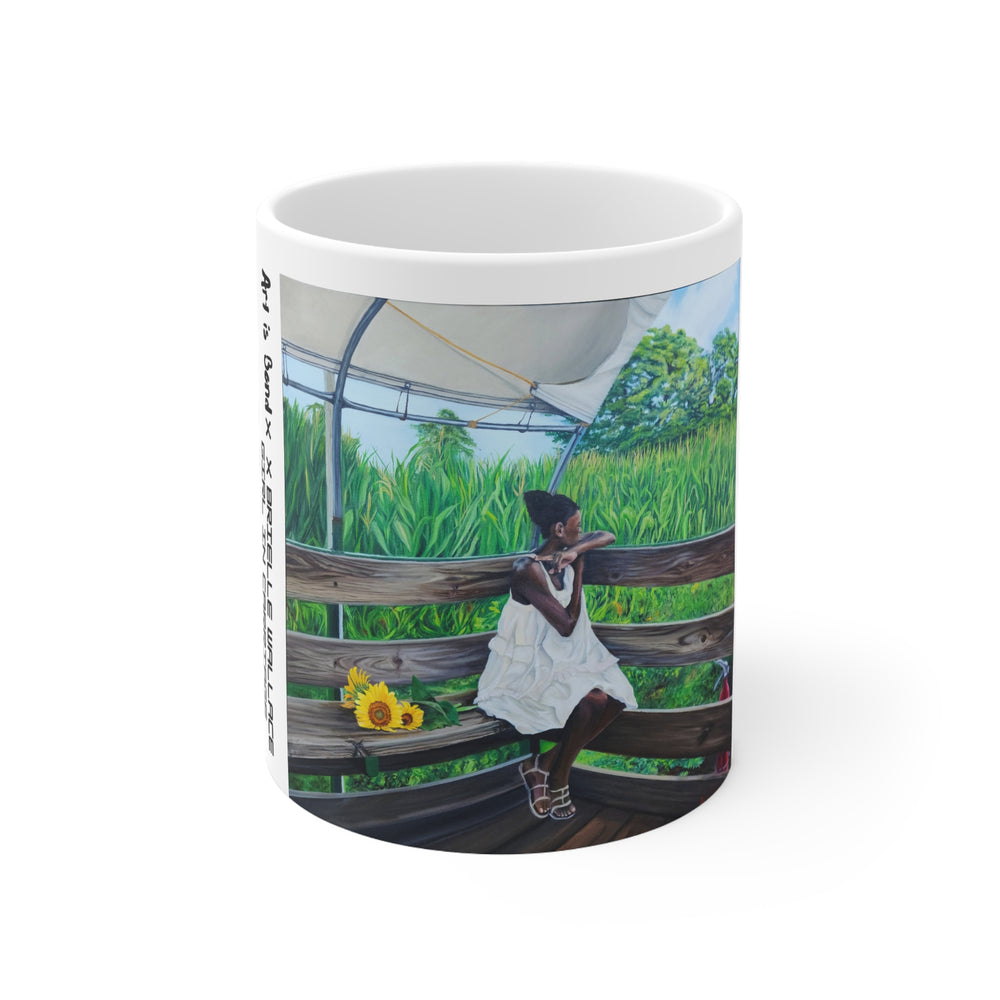 Art is Bond X Brielle Wallace: Girl in Carriage:  Mug 11oz