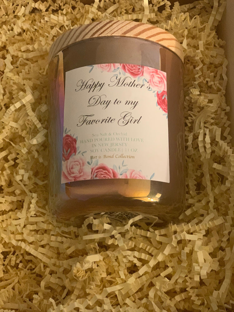 Mother's Day Candle - Sea Salt & Orchid scented Soy Candle