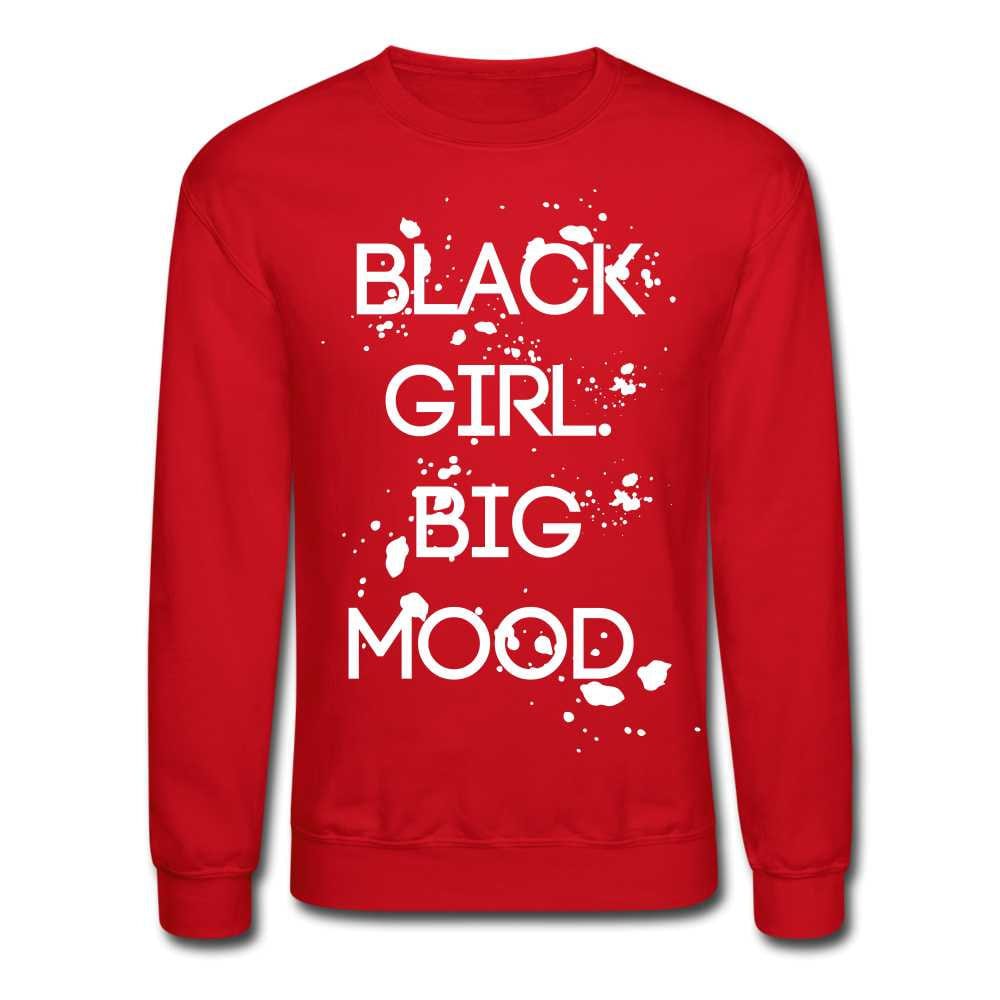 Black Girl, Big Mood with Paint Splatter Crewneck Sweatshirt
