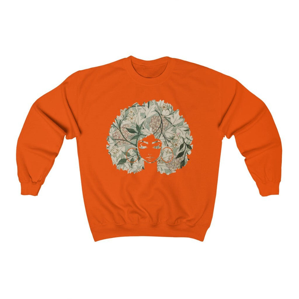 Afro Goddess - Unisex Heavy Blend™ Crewneck Sweatshirt - Flower Colorway