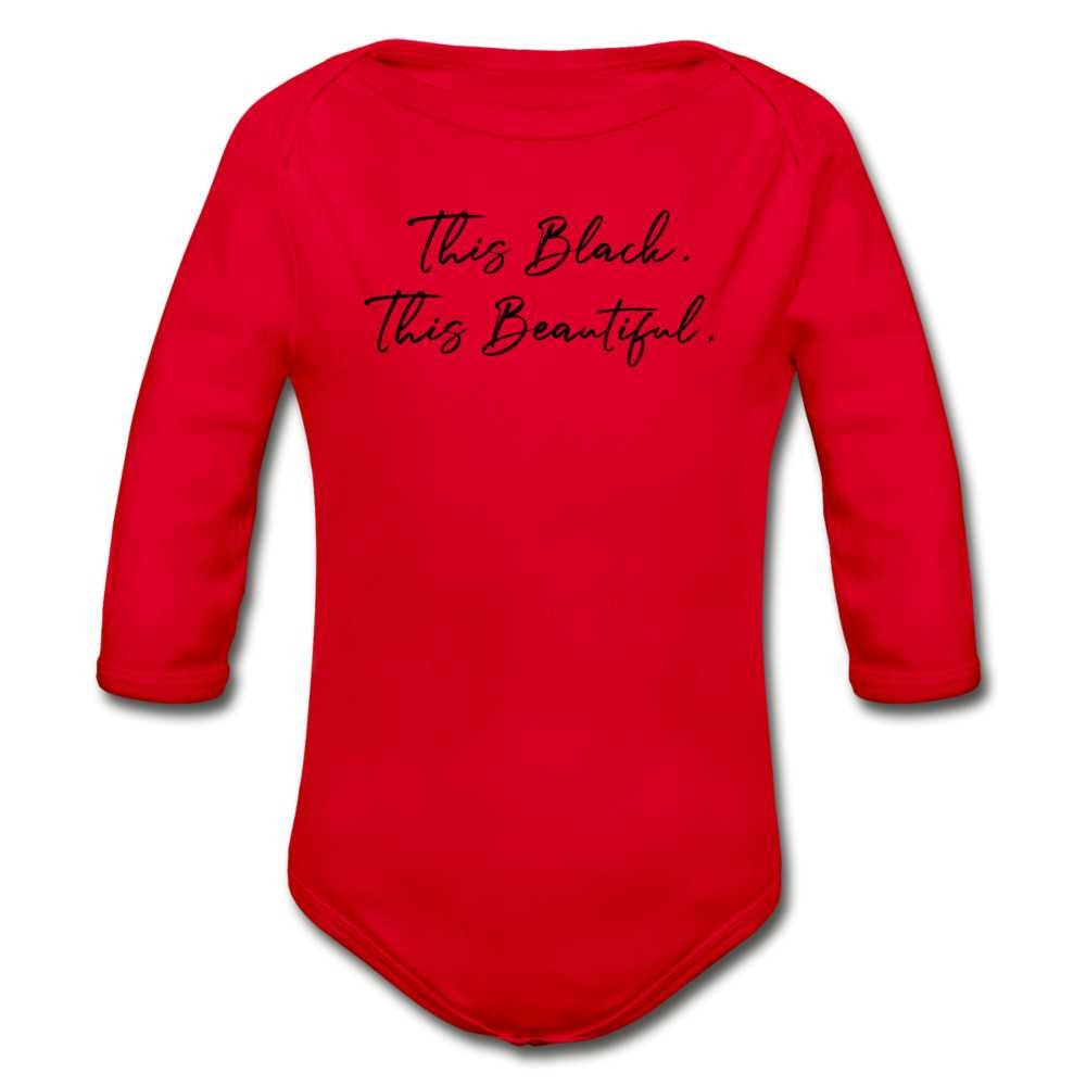 This Black. This Beautiful. Organic Long Sleeve Baby Bodysuit