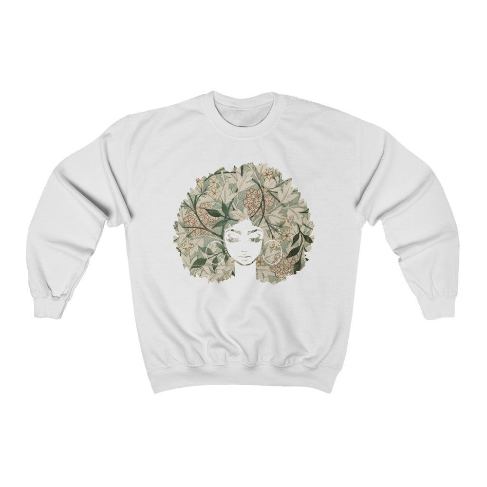 Afro Goddess - Unisex Heavy Blend™ Crewneck Sweatshirt - Flower Colorway