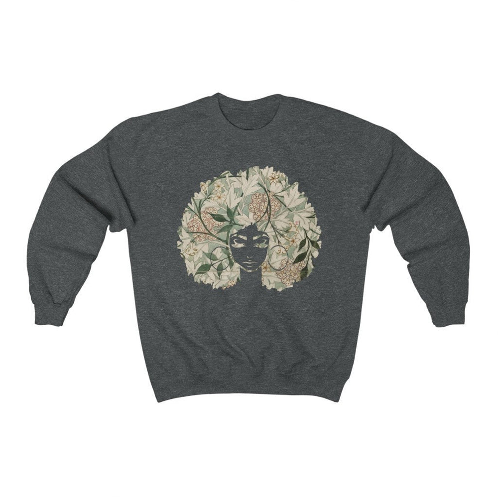 Afro Goddess - Unisex Heavy Blend™ Crewneck Sweatshirt - Flower Colorway