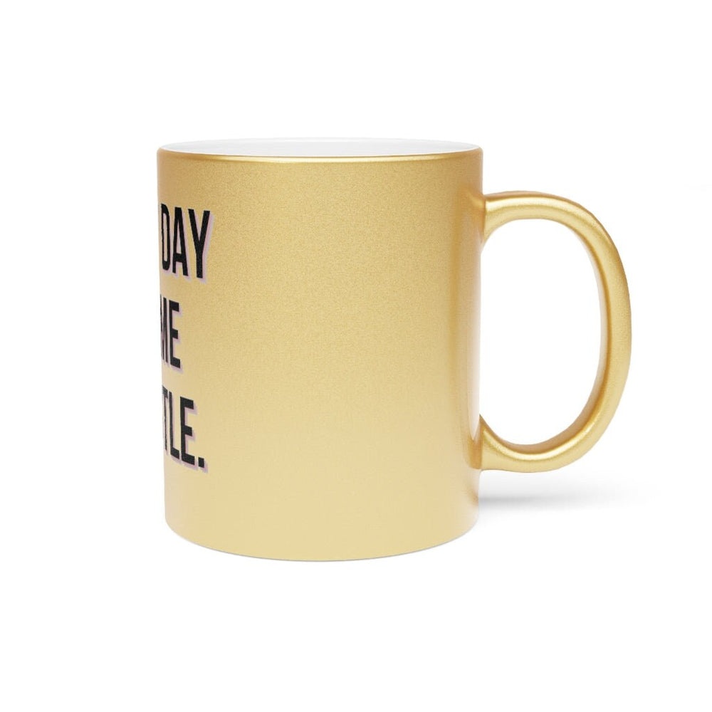 New Day Same Hustle Metallic Mug (SilverGold)
