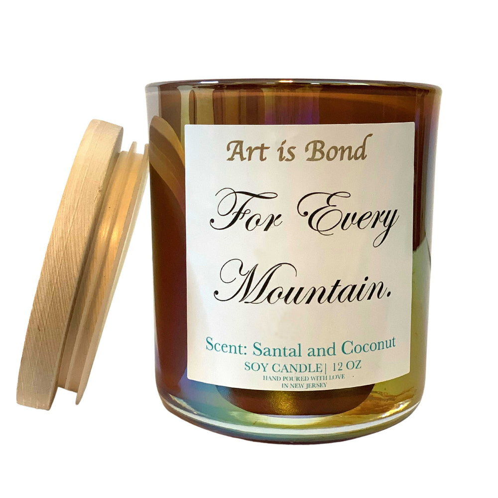 For Every Mountain 12 OZ Soy Candle Candle with Custom Gospel Playlist