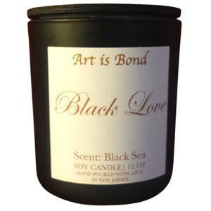 A Celebration of Black Love | 12 OZ Soy Candle with Custom Playlist to Your Favorite Love Songs!