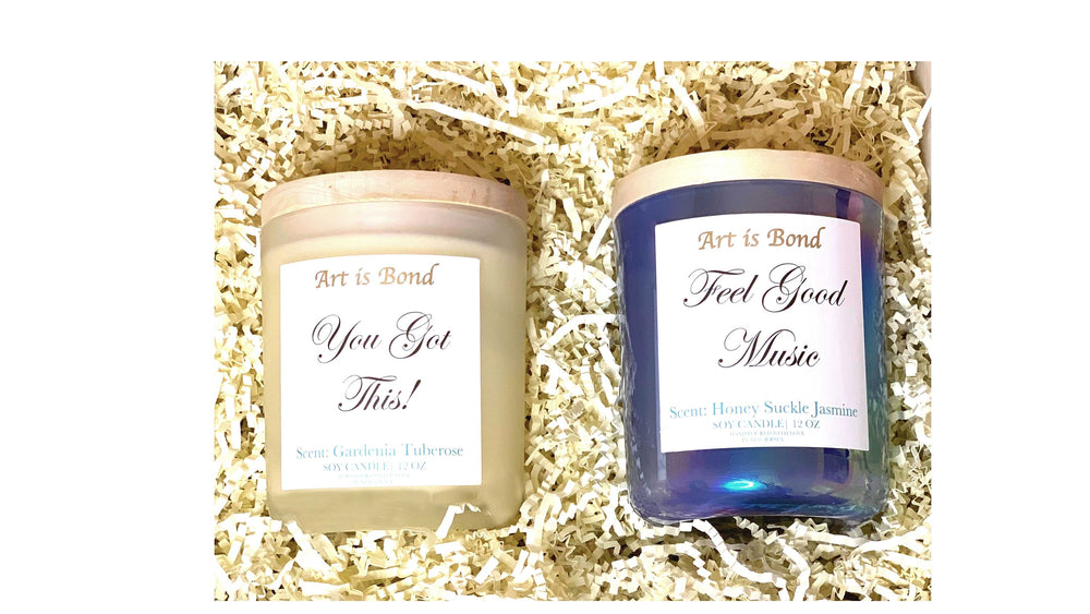 AM/PM Experience Box | 12 OZ Soy Candles with Paired Custom Playlist