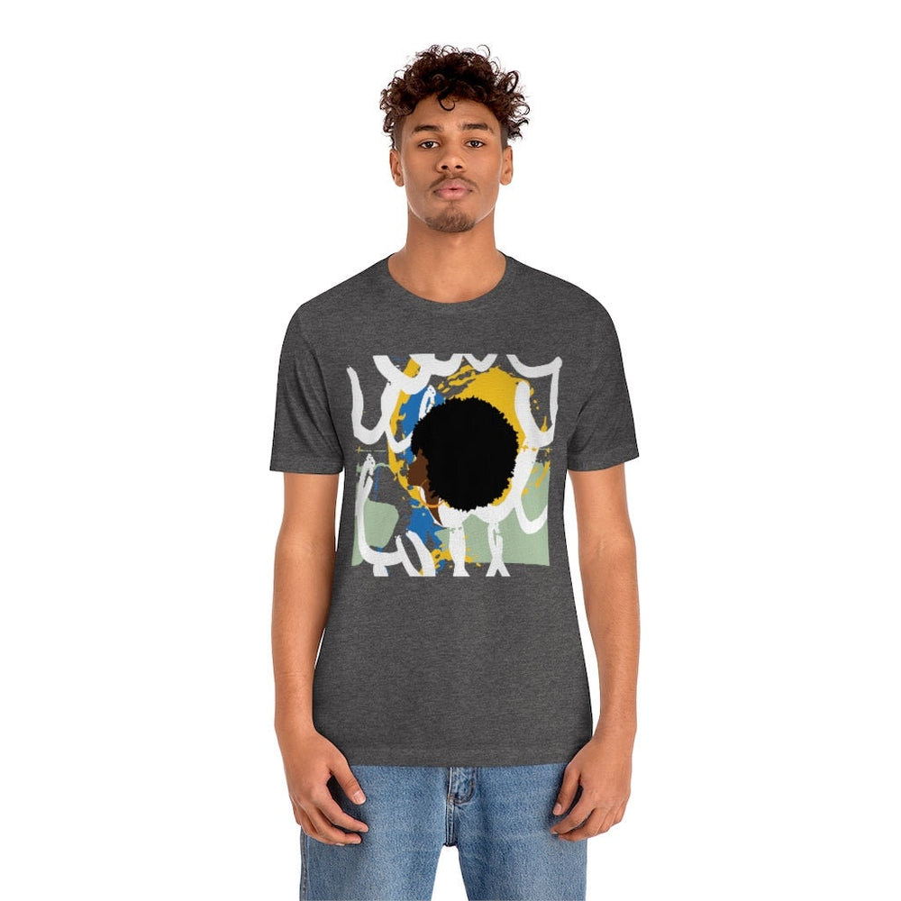 Abstract Afro Unisex Short Sleeve Tee