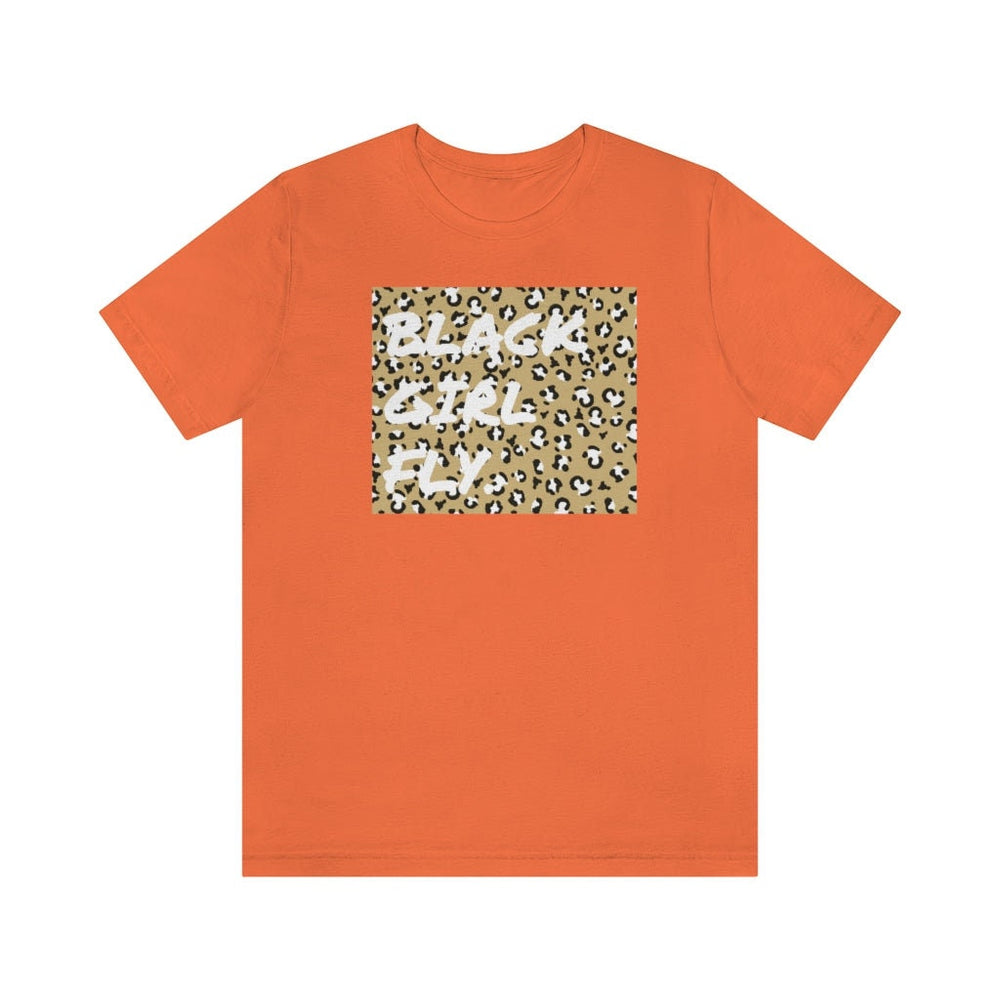 Black Girl Fly Leopard Unisex Short Sleeve Tee