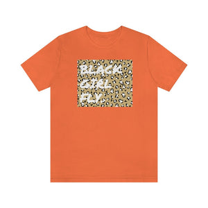 Black Girl Fly Leopard Unisex Short Sleeve Tee