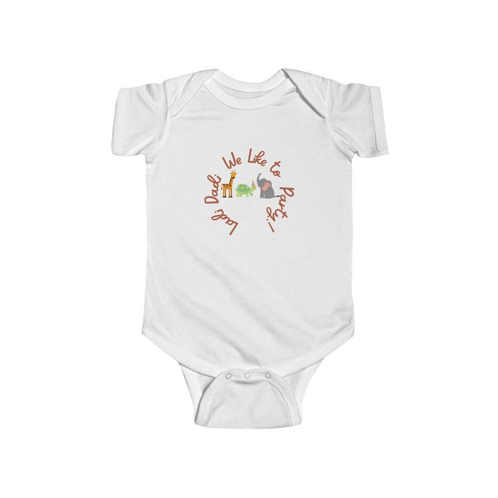 Ladi Dadi We Like to Party Infant Fine Jersey Bodysuit