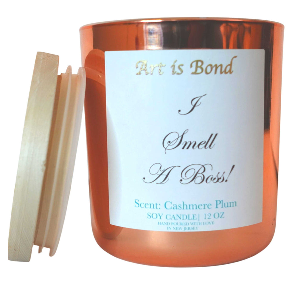 I Smell A Boss! | 12 OZ Soy Candle Candle with Paired Custom Playlist Fit for A Boss!