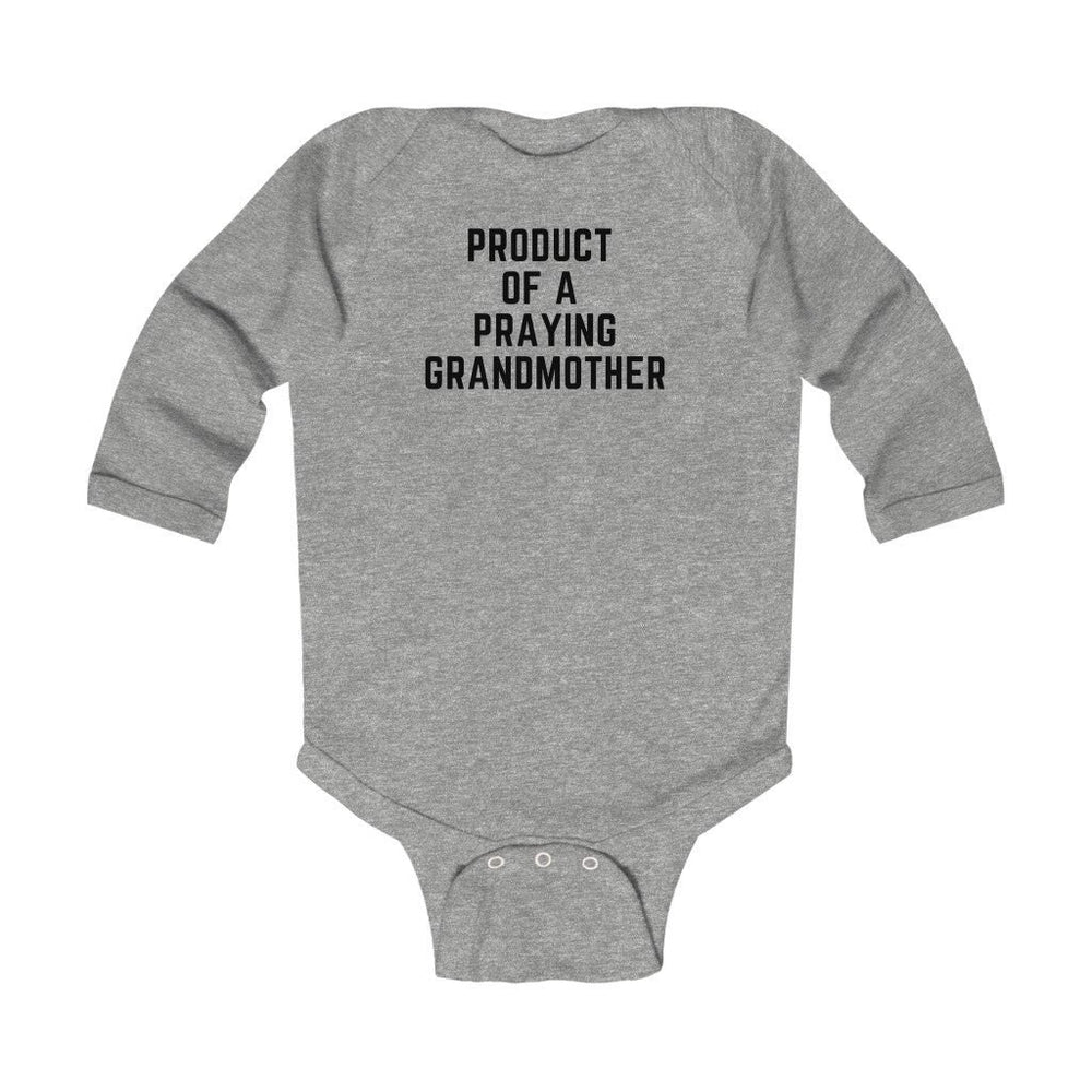 Product of a Praying Grandmother Infant Long Sleeve Onesie