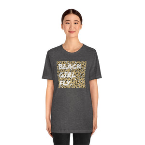 Black Girl Fly Leopard Unisex Short Sleeve Tee