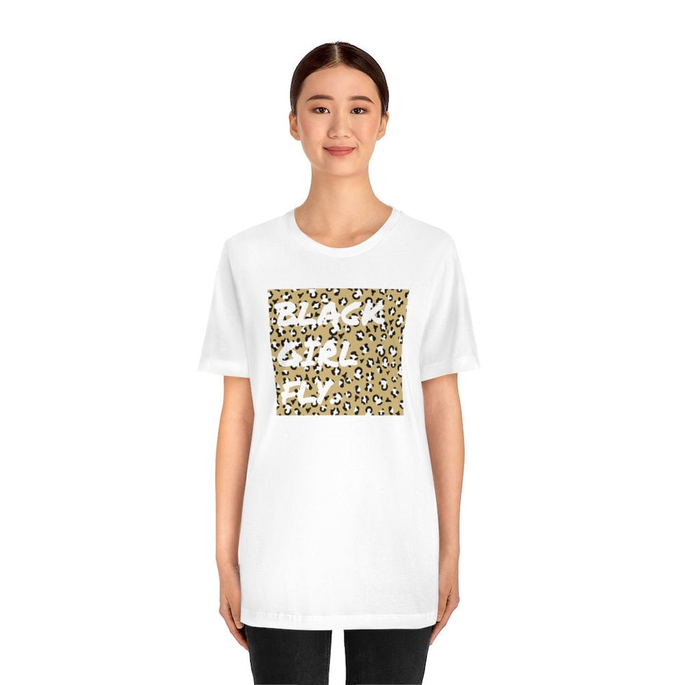 Black Girl Fly Leopard Unisex Short Sleeve Tee