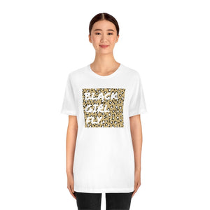 Black Girl Fly Leopard Unisex Short Sleeve Tee