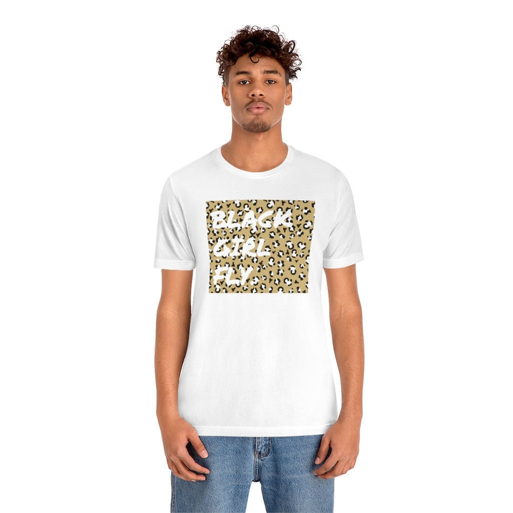 Black Girl Fly Leopard Unisex Short Sleeve Tee