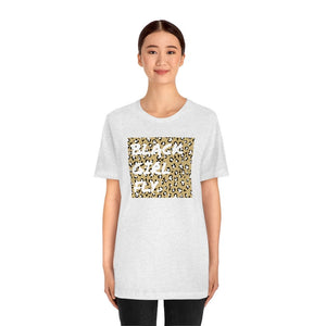 Black Girl Fly Leopard Unisex Short Sleeve Tee