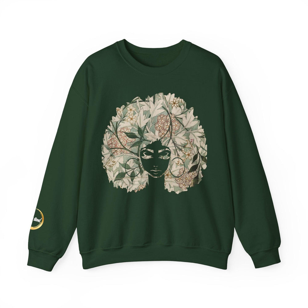 Afro Goddess - Unisex Heavy Blend™ Crewneck Sweatshirt - Flower Colorway