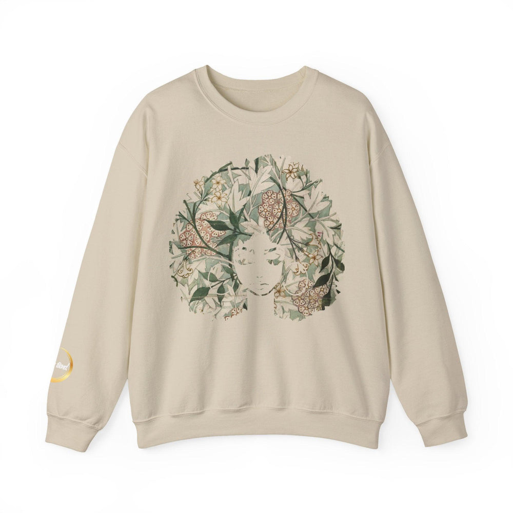 Afro Goddess - Unisex Heavy Blend™ Crewneck Sweatshirt - Flower Colorway