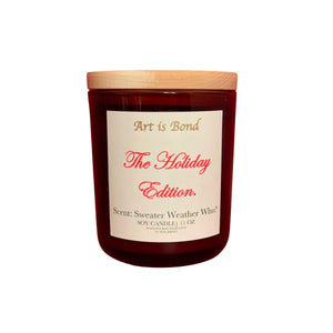 Art is Bond Holiday Edition 12 Oz Soy Candle with Custom Playlist