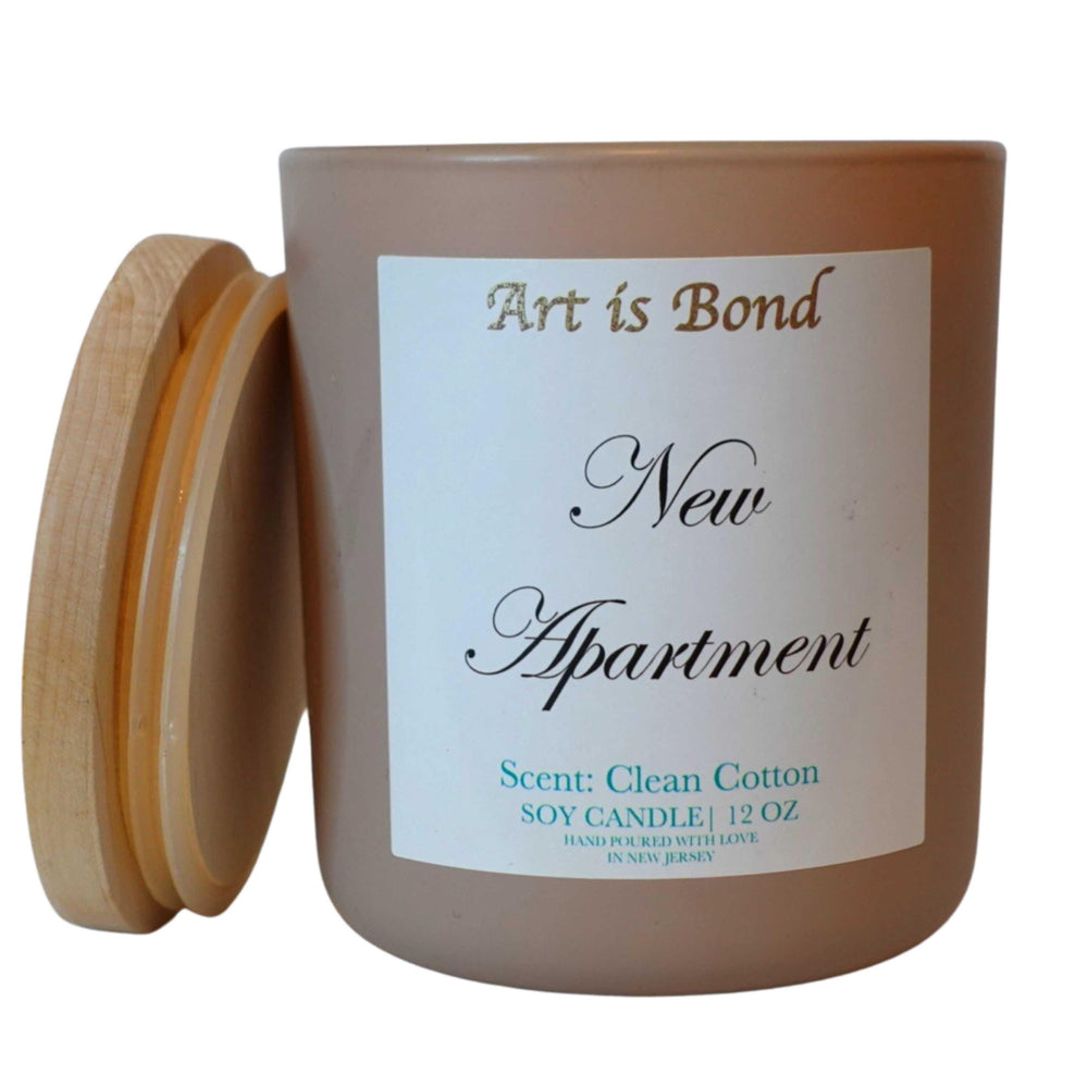 &quot;New Apartment&quot; 12 OZ Soy Candle with Custom Playlist to Celebrate your New Beginnings!