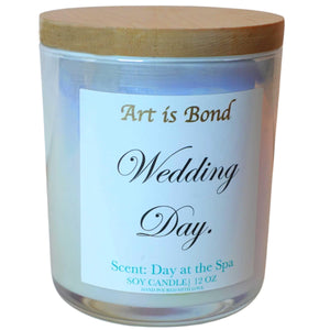 Wedding Day | 12 OZ Soy Candle with Custom Black Love Playlist to Celebrate Your Special Day!