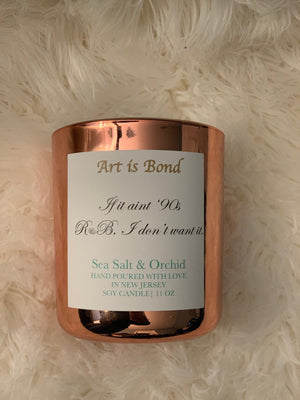 If it Aint &#39;90s R&B I don&#39;t Want it - Sea Salt Orchid Soy Candle with 18 Hour Playlist