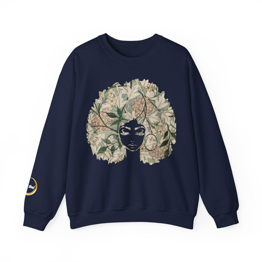 Afro Goddess - Unisex Heavy Blend™ Crewneck Sweatshirt - Flower Colorway