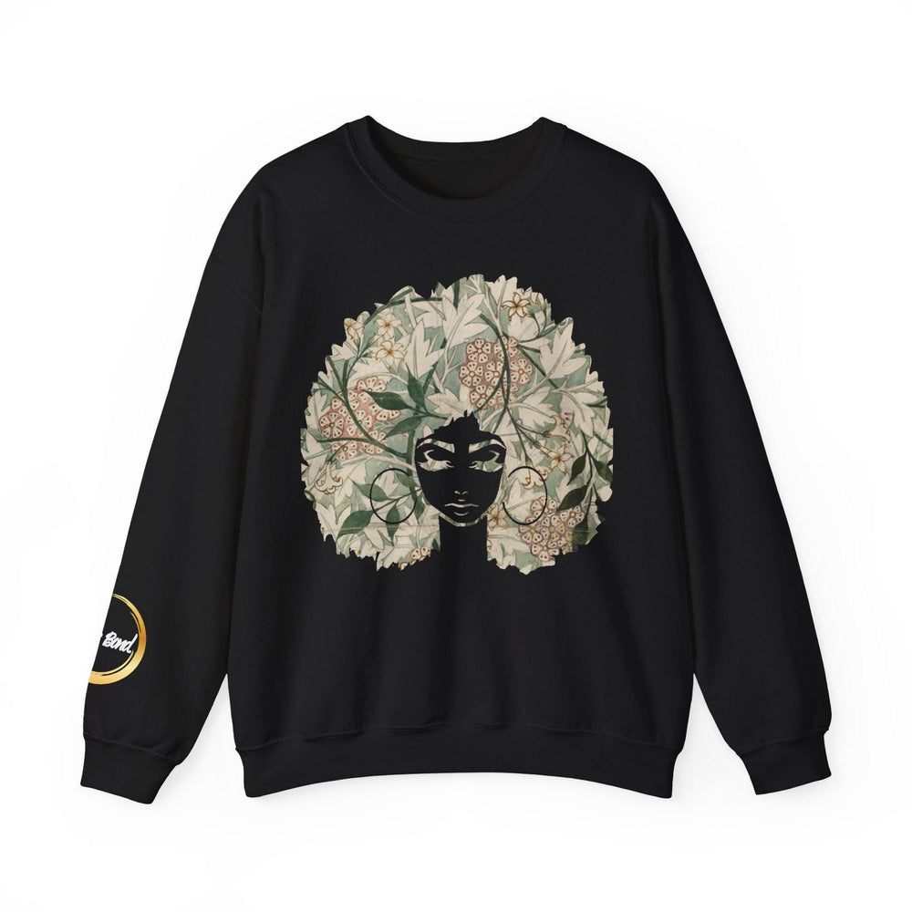 Afro Goddess - Unisex Heavy Blend™ Crewneck Sweatshirt - Flower Colorway