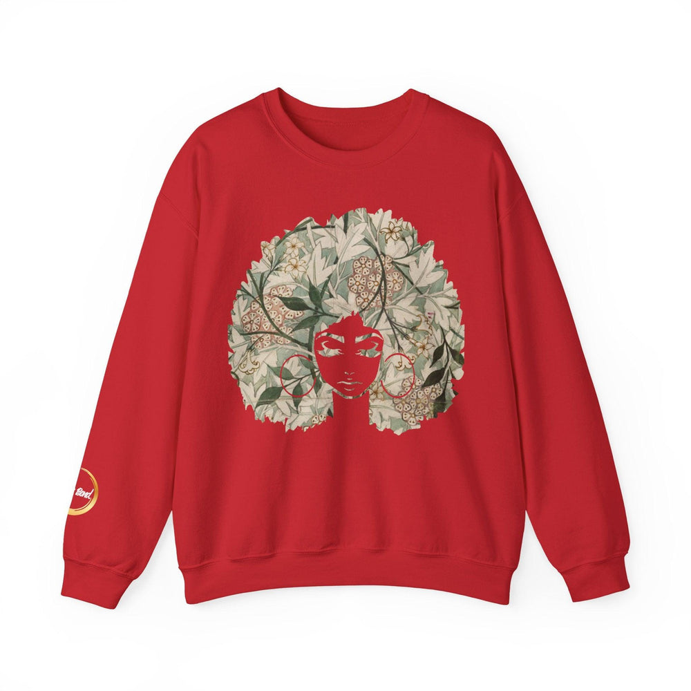 Afro Goddess - Unisex Heavy Blend™ Crewneck Sweatshirt - Flower Colorway