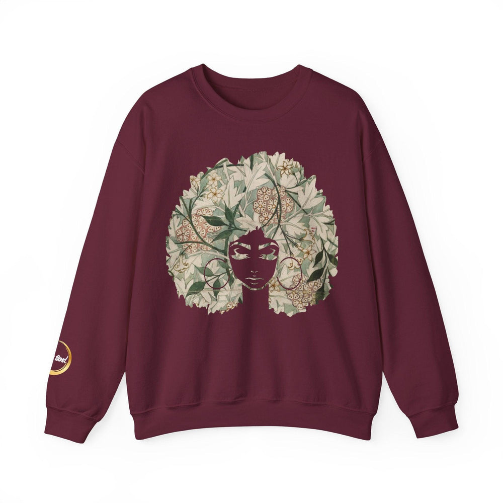 Afro Goddess - Unisex Heavy Blend™ Crewneck Sweatshirt - Flower Colorway