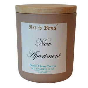&quot;New Apartment&quot; 12 OZ Soy Candle with Custom Playlist to Celebrate your New Beginnings!