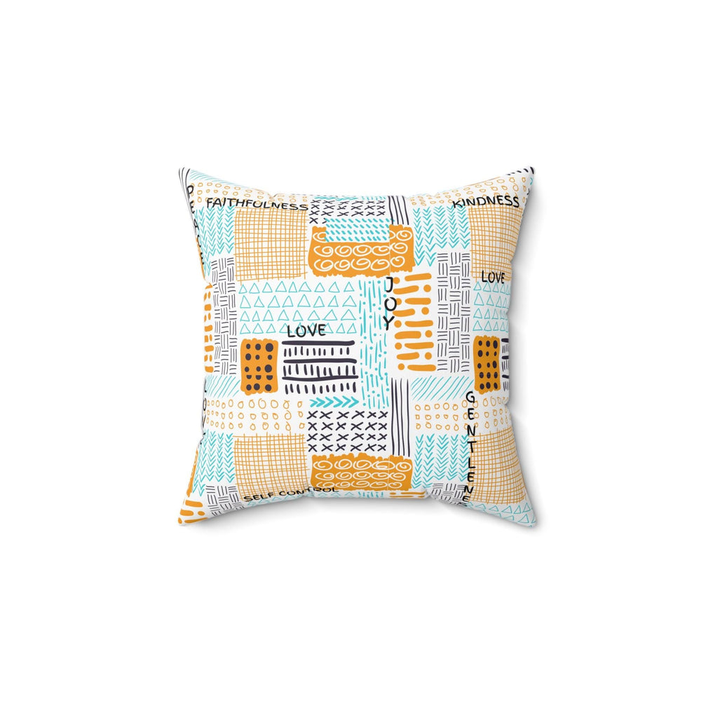 9 Fruits. Spun Polyester Square Pillow