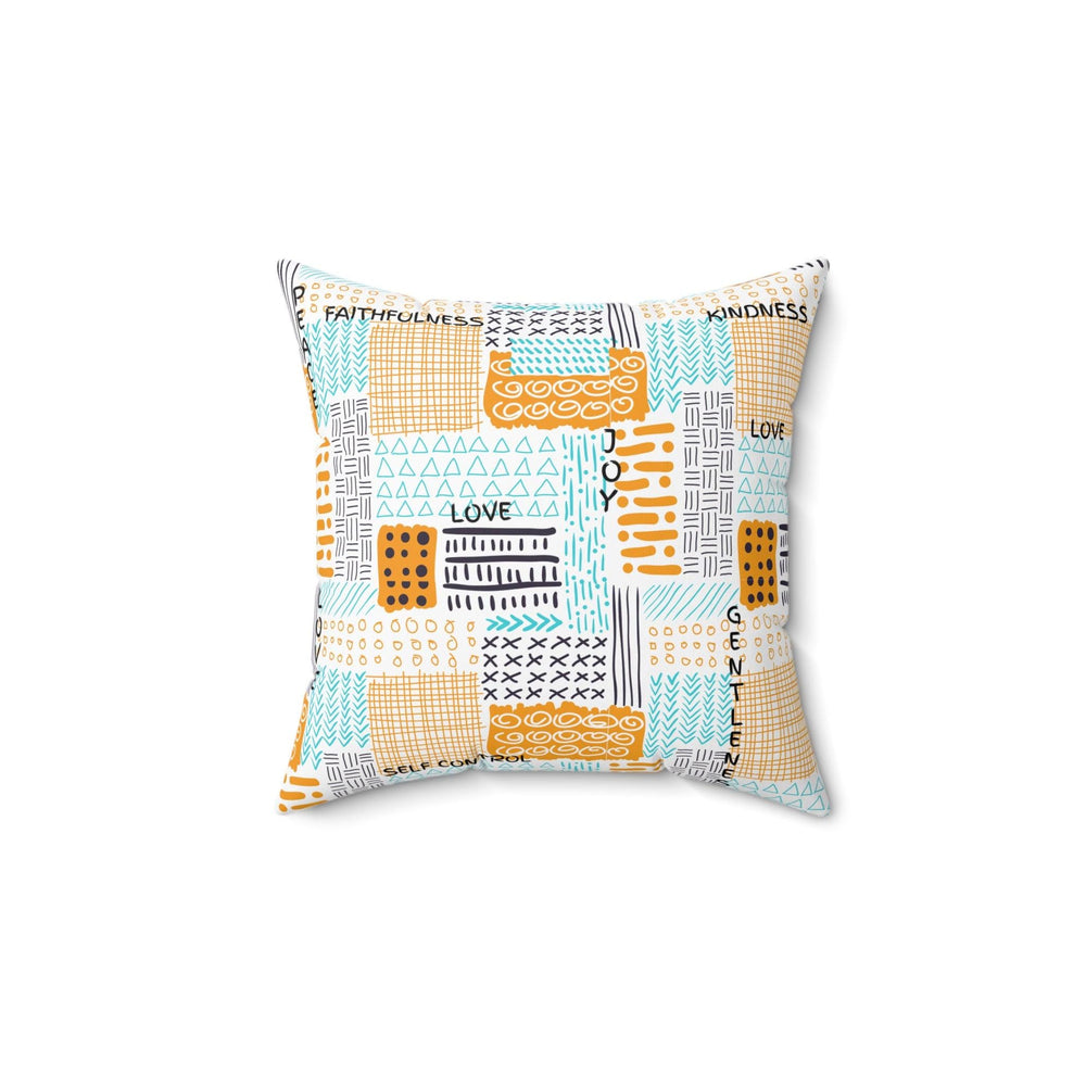 9 Fruits. Spun Polyester Square Pillow