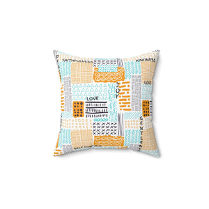 9 Fruits. Spun Polyester Square Pillow