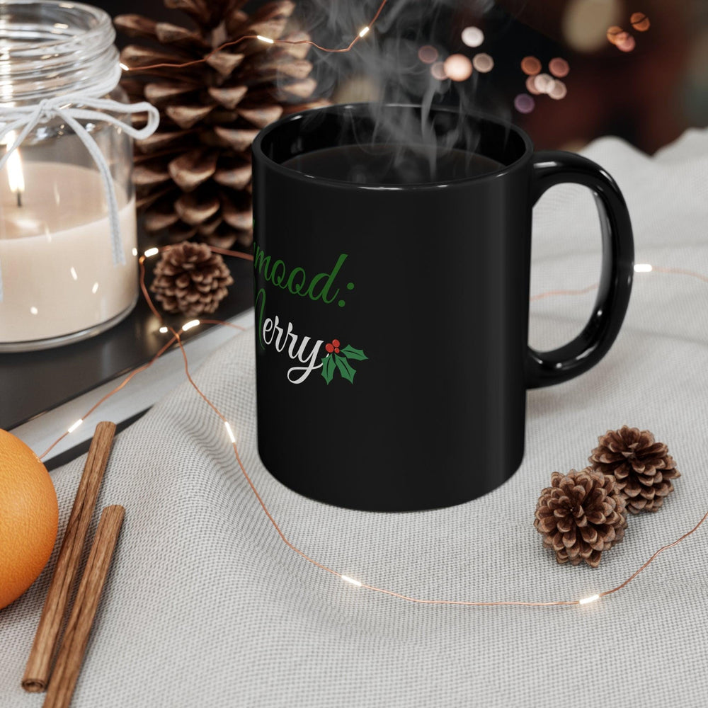 A Merry Mood 11oz Black Mug