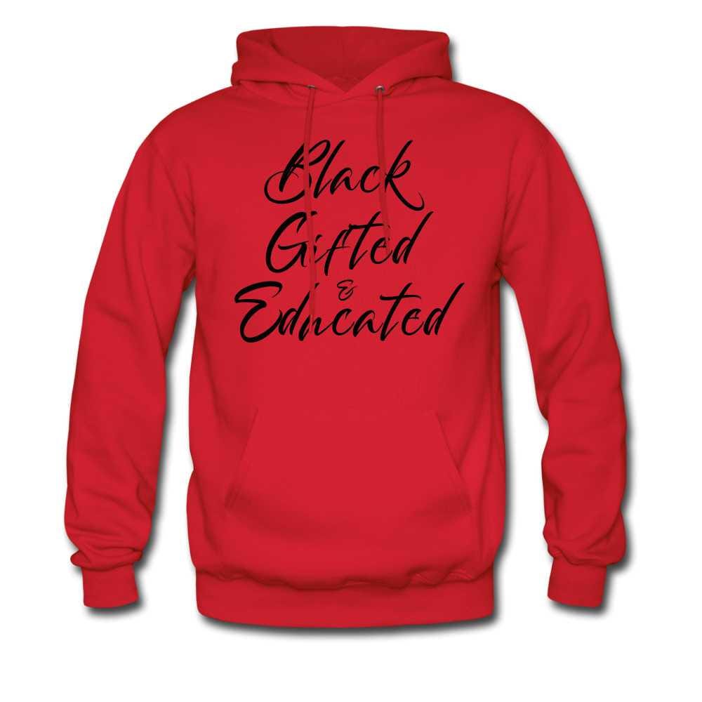 Black, Gifted and Educated Unisex Hoodie - red