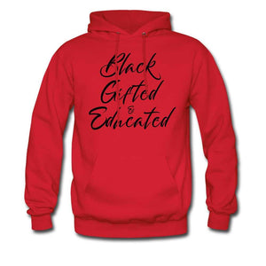 Black, Gifted and Educated Unisex Hoodie - red