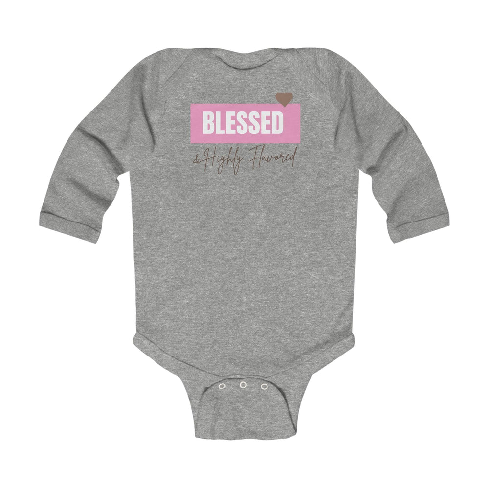 Blessed and Highly Flavored Infant Long Sleeve Onesie