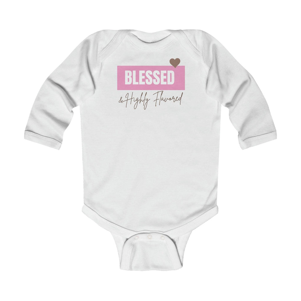 Blessed and Highly Flavored Infant Long Sleeve Onesie