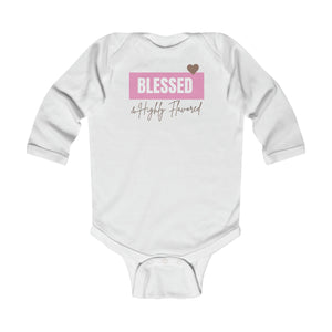 Blessed and Highly Flavored Infant Long Sleeve Onesie