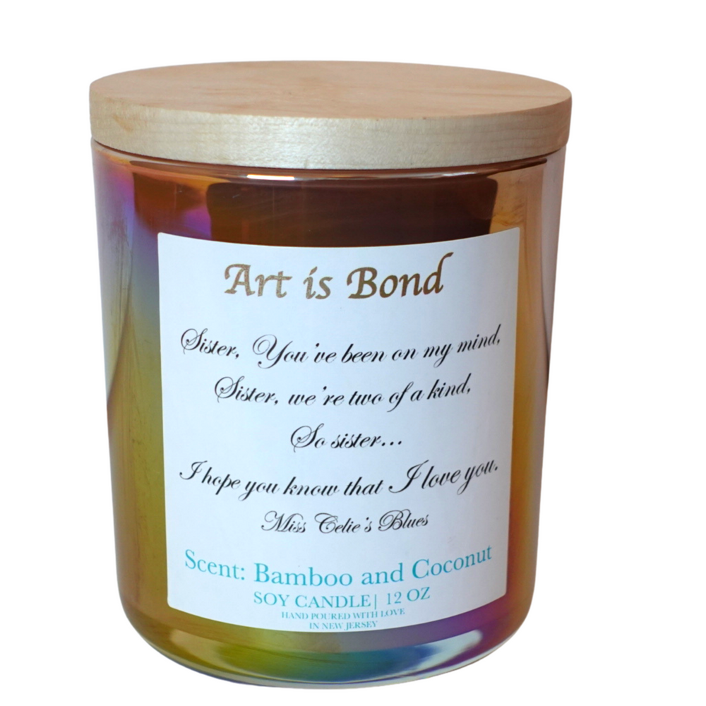 "Miss Celie's Blues"  Sister | 12 OZ Soy Candle with Custom Playlist Celebrating the Sister in Your Life!