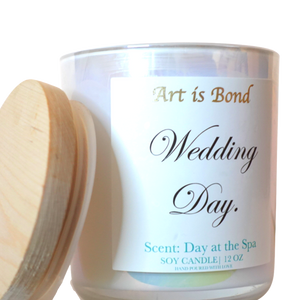 
            
                Load image into Gallery viewer, Wedding Day | 12 OZ Soy Candle with Custom Black Love Playlist to Celebrate Your Special Day!
            
        
