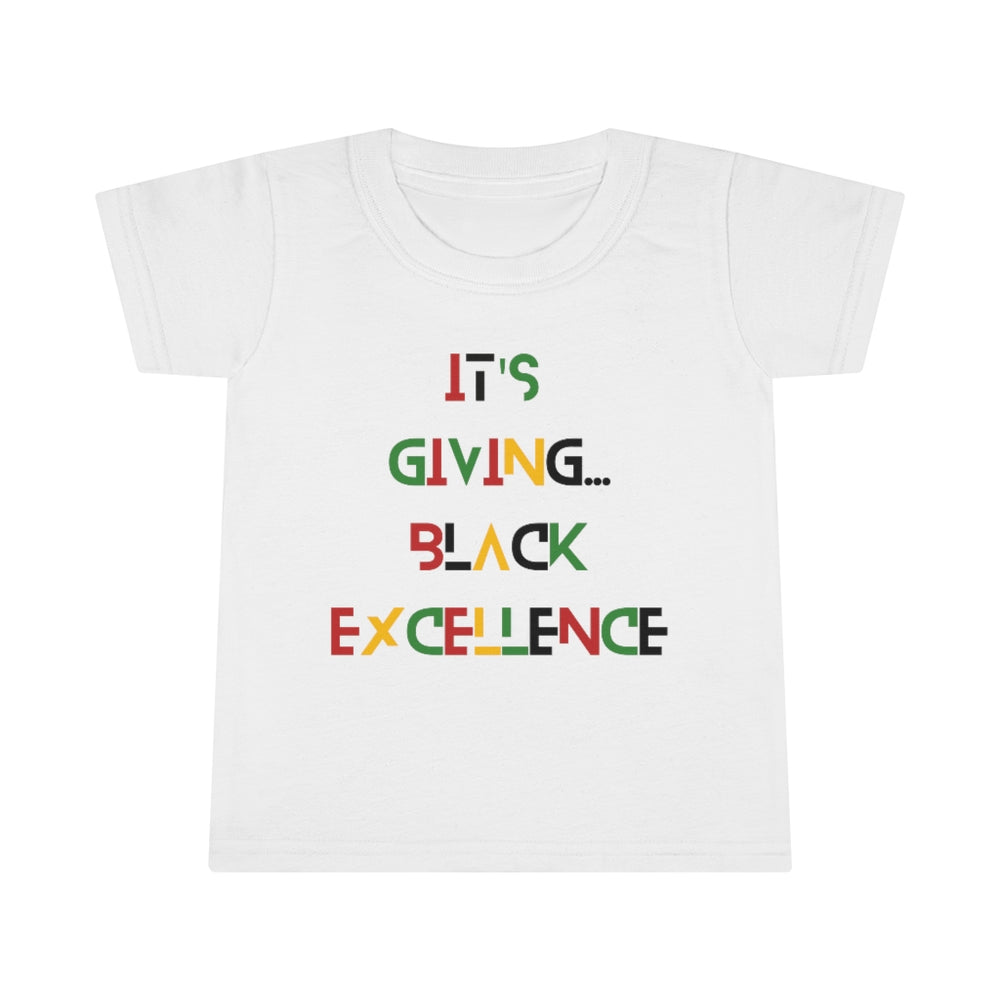 It's Giving Black Excellence Toddler Tee.